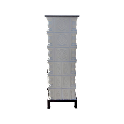 Semineu teracota Gospodarul 6 randuri diamant alb cu cuptor, usa sticla mare, evacuare la spate, 160 cm x 67 cm x 46 cm - imagine 4