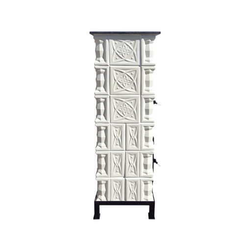 Semineu teracota Gospodarul 6 randuri diamant alb cu cuptor, usa sticla mare, evacuare la spate, 160 cm x 67 cm x 46 cm - imagine 6